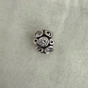 Authentic Pandora Sterling Silver Charm with Stones